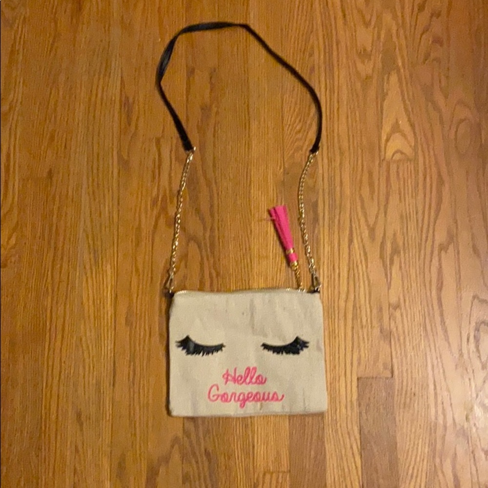 Cute hello gorgeous wristlet or purse